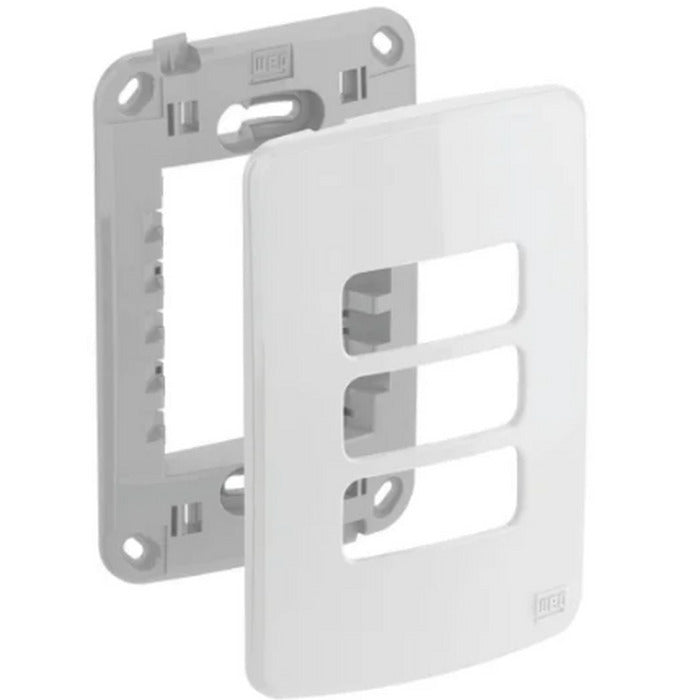 placa 4x2" 3 posicoes + suporte branco COMPOSE WEG 13295558 [12.02.01.018]