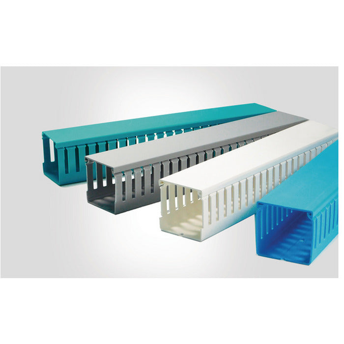 canaleta PVC abertura total br 2m azul petroleo  50x80mm [base x altura] HELLERMANN TYTON