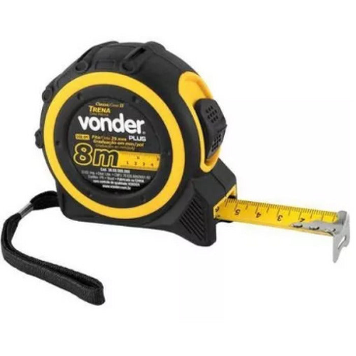 trena curta de aço autotrava 8m x 25mm VONDER plus 3868808808 [13.04.01.008]