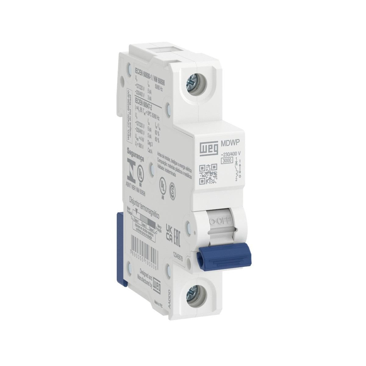 disjuntor DIN 1x20A 3kA MDWP-C20A-1 WEG 15265683