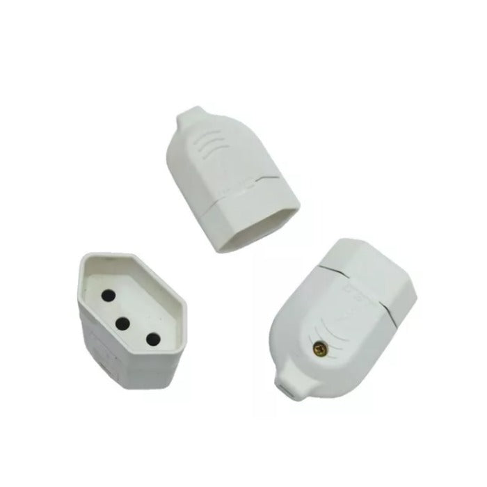 plug femea residencial 2P+T 10A 250V 180º PRETO WEG 13303214 [12.04.02.018]