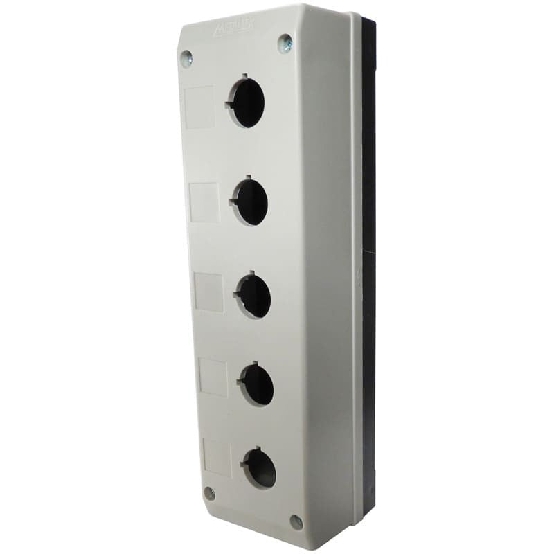 caixa PVC 22mm 05 furos CINZA METALTEX TN2-B5 [11.06.01.010]