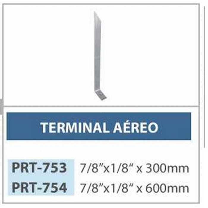 terminal aereo 300mm barramento aluminio PARATEC PRT-753