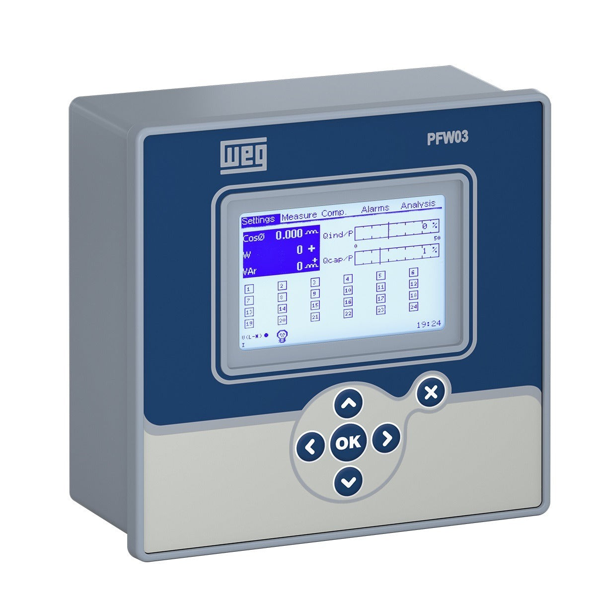 controlador fator potencia 24 estagios PFW03-M24 WEG 14387143 [12.05.02.001]