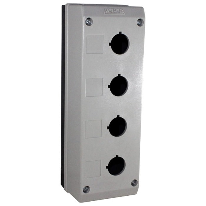 caixa PVC 22mm 04 furos CINZA METALTEX TN2-B4 [11.06.01.009]