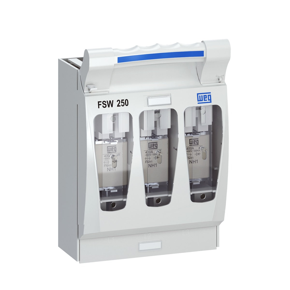 chave seccionadora fusivel 250A NH1 FSW250-3 WEG 11884179 [12.11.01.017 a 018]