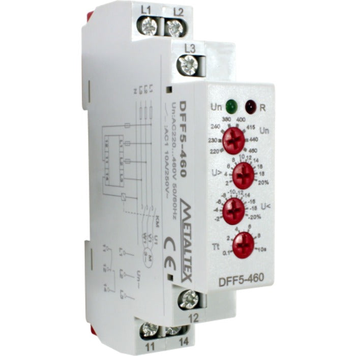 rele falta fase/assimetria 220~460Vca METALTEX DFF5-460