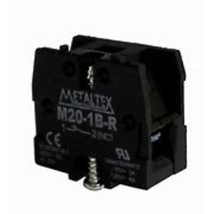 bloco contato 1NF p/botao M20/P20  METALTEX M20-1B [11.06.01.016]