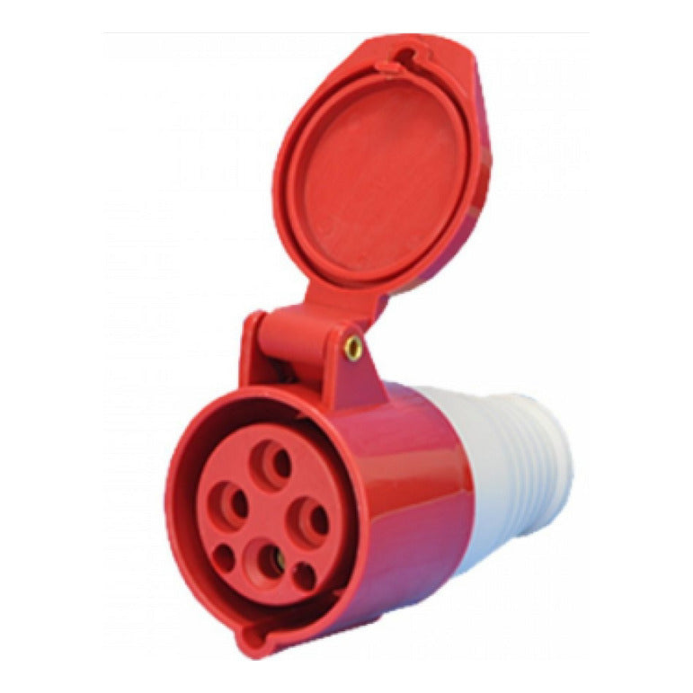 conector industrial 3P+T 16A 6H vermelho 380~440Vca IP44 linha standard  CIWD-16P4H6E53 WEG 14684892 [12.14.02.015]