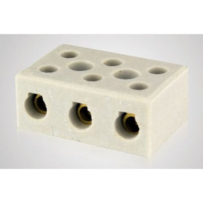 conector sindal porcelana triplo 10mm² FOXLUX 24.06 [13.14.01.018]