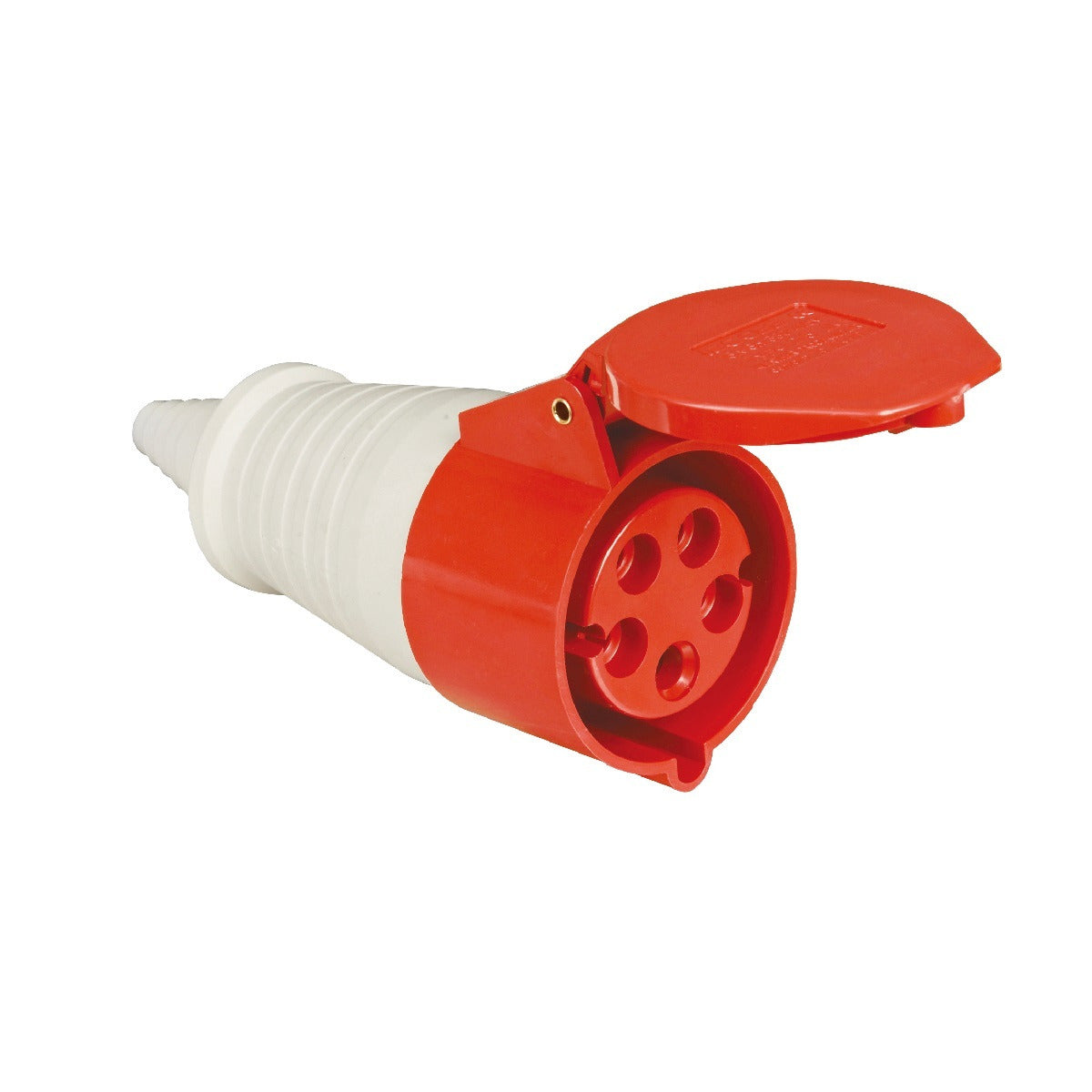 conector industrial 5P 3P+N+T 16A 6H vermelho 380~440Vca IP44 linha standard  CIWD-16P5H6E53 WEG 14684901 [12.14.02.021]